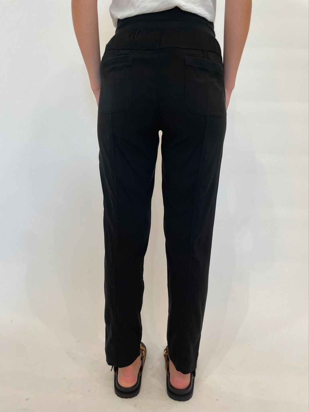 Marrakech Melody Stretch Cupro Jogger in Black available at Barbara Katz