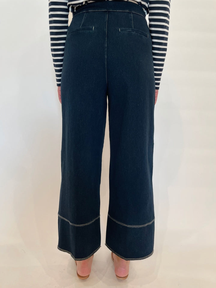 Lysse Dion Sailor Crop Palazzo Jeans in Indigo available at Barbara Katz