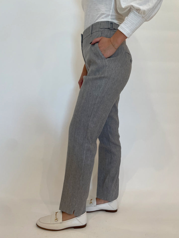 Marella Cometa Linen Stretch Pants in Grey available at Barbara Katz