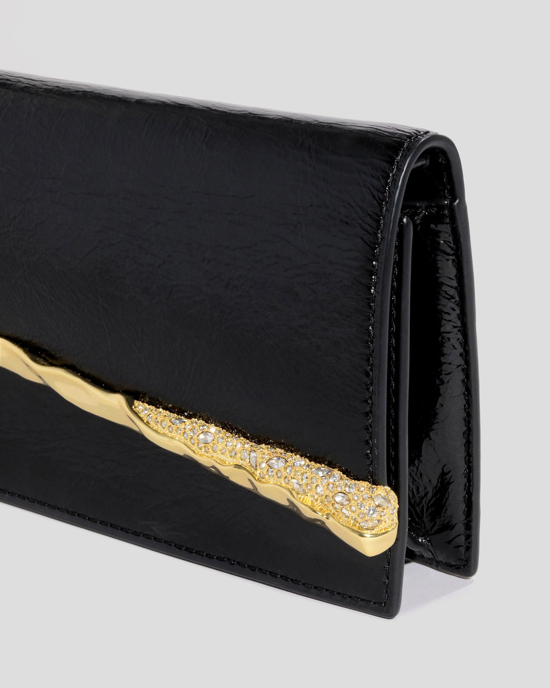 Alexis Bittar Black & Gold Angular Convertible Crossbody Bag available at Barbara Katz