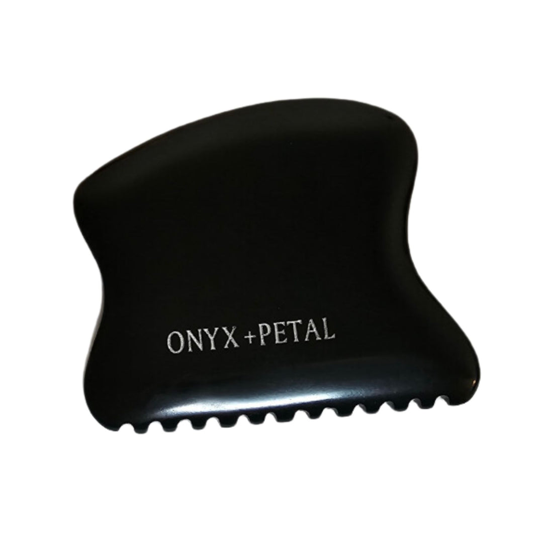 Onyx + Petal Gua Sha Beauty Stone available at Barbara Katz