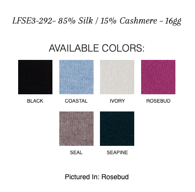 Kinross Cashmere Hi Rib Crew Sweater colors available at Barbara Katz