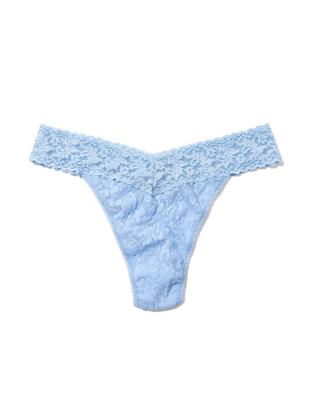 Hanky Panky Signature Lace Original Rise Thong Clarity Blue available at Barbara Katz