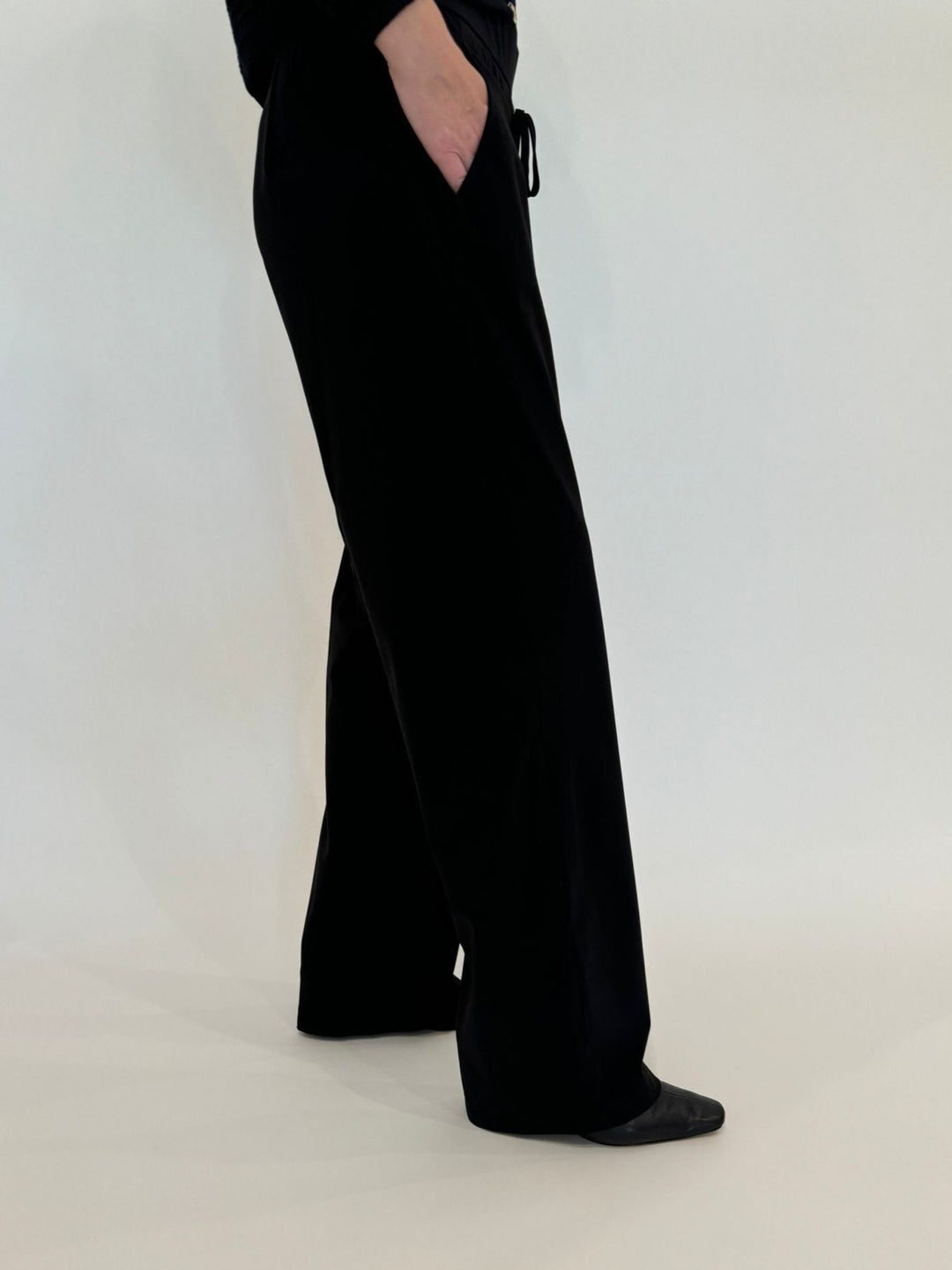 Raffaello Rossi Candice Straight Tech Pants - Black available at Barbara Katz