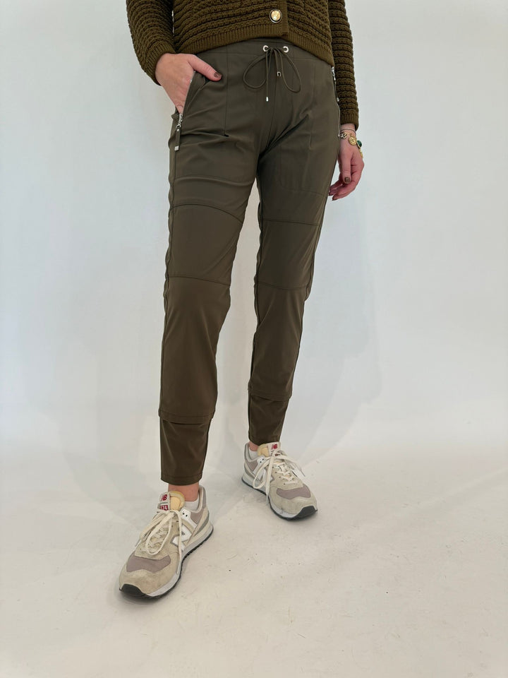 Raffaello Rossi Candy Pants in Olive available at Barbara Katz