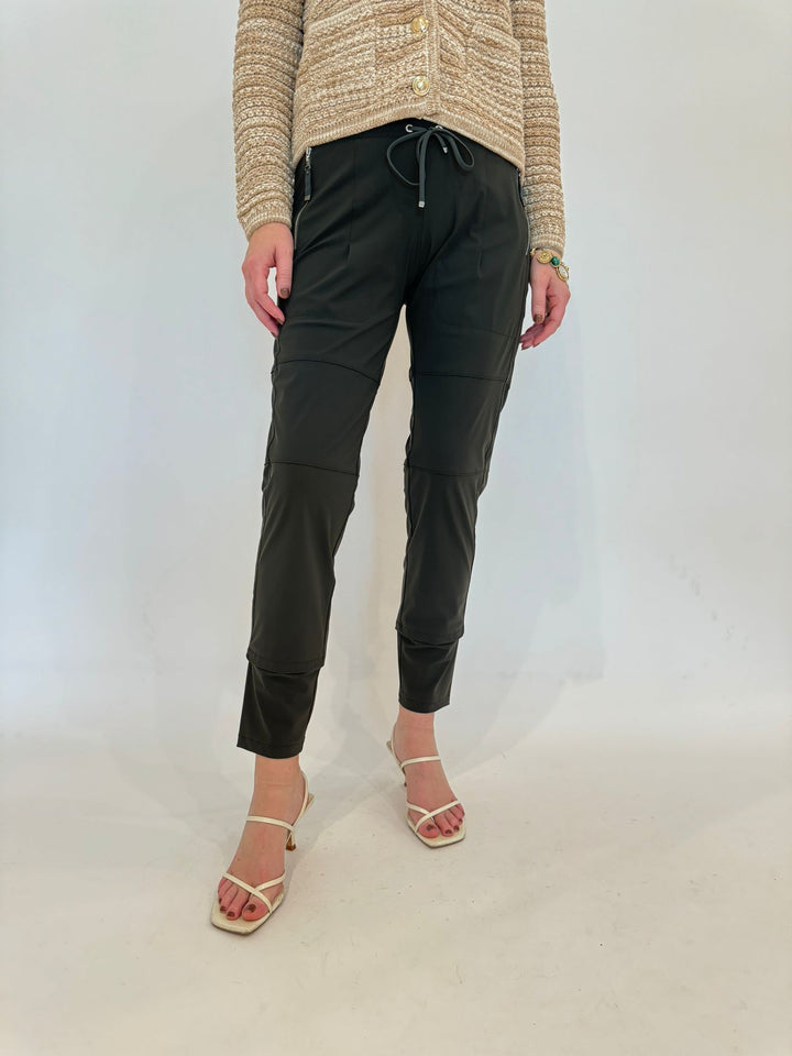 Raffaello Rossi Candy Pants in Dark Olive available at Barbara Katz