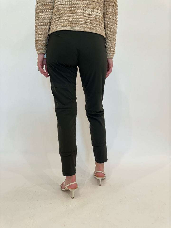 Raffaello Rossi Candy Pants - Dark Olive available at Barbara Katz