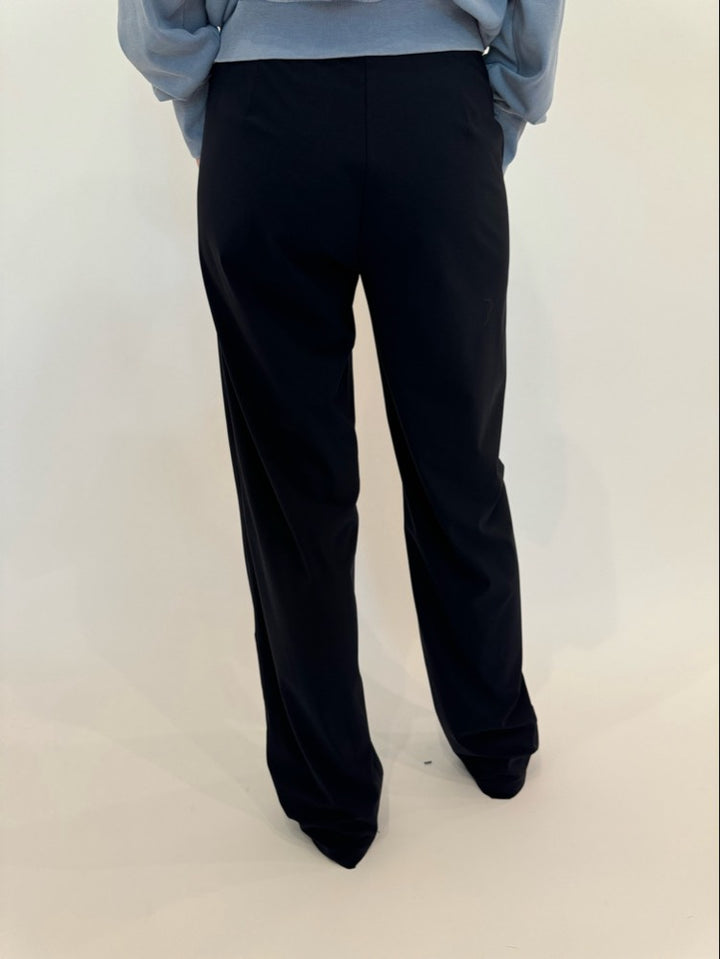 Raffaello Rossi Navy Candice Straight Tech Pants available at Barbara Katz