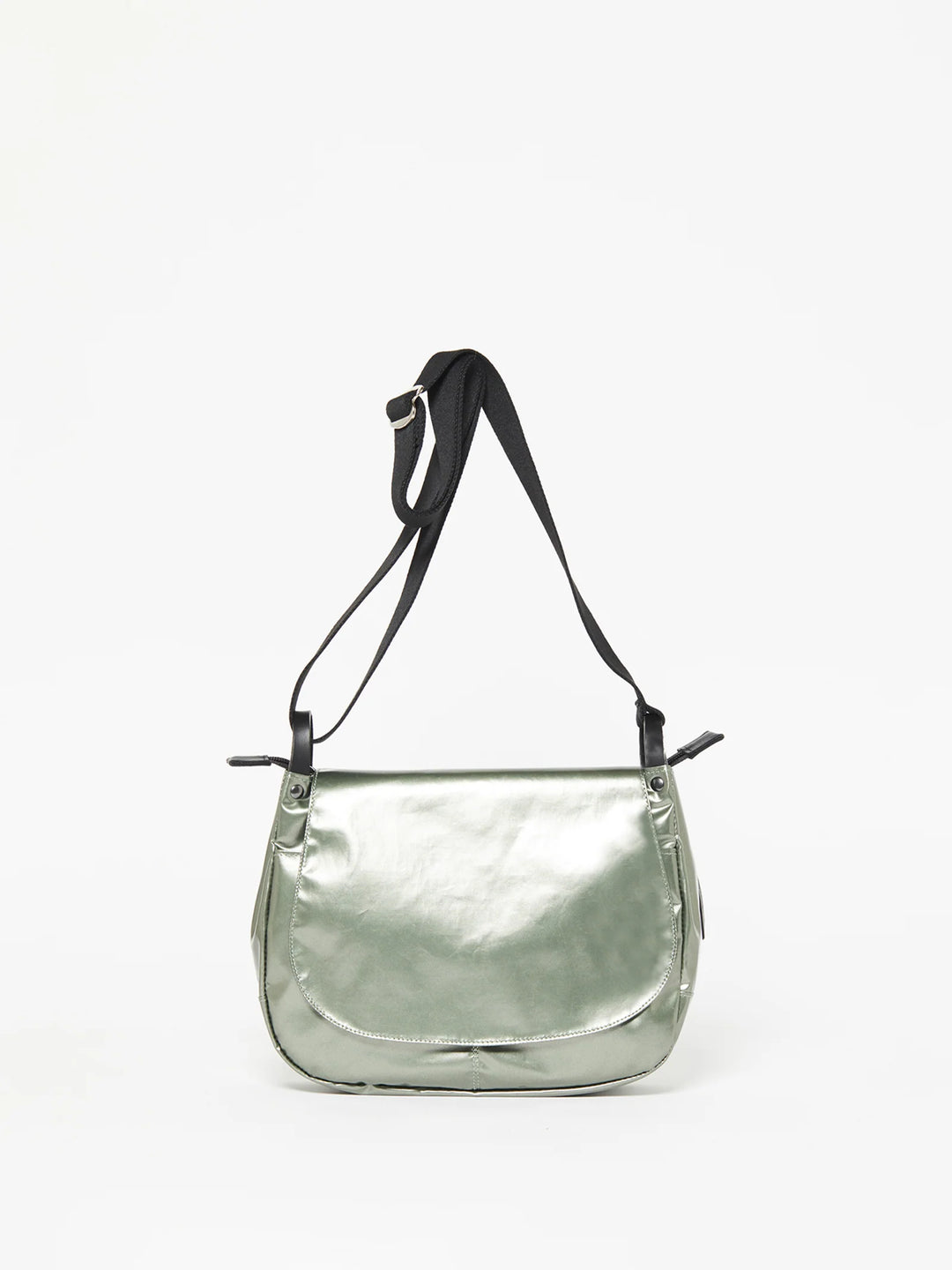 Jack Gomme Nico Shoulder Bag in Shiny Algue available at Barbara Katz