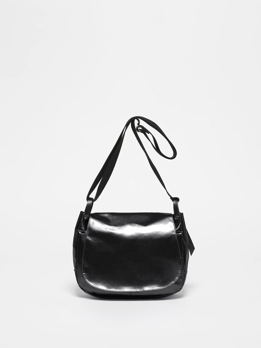 Jack Gomme Nico Shoulder Bag in Shiny Noir available at Barbara Katz