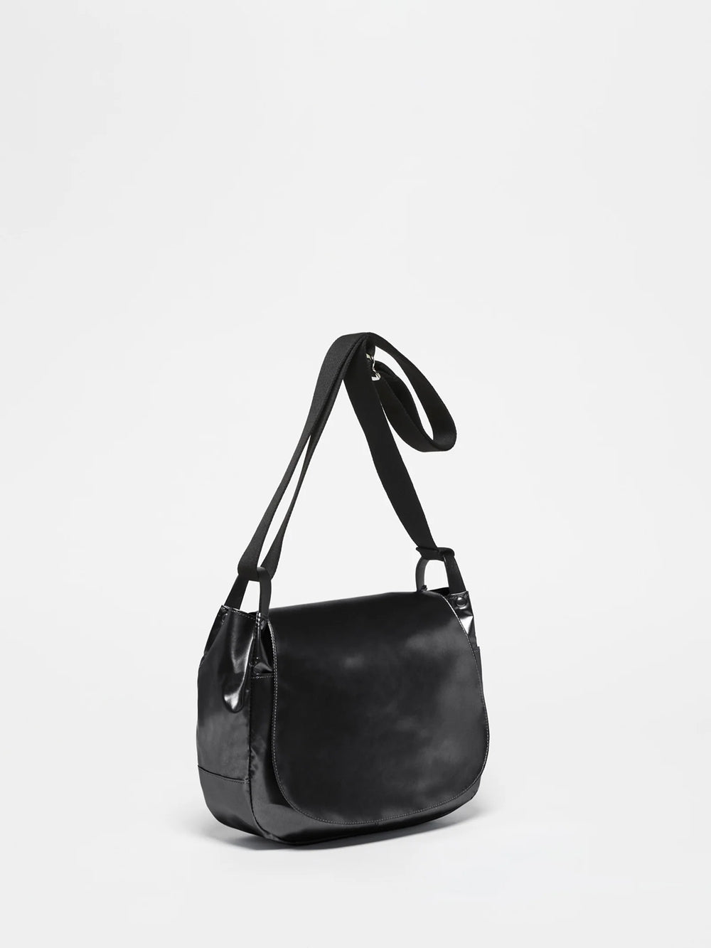 Jack Gomme Nico Shoulder Bag in Shiny Noir available at Barbara Katz