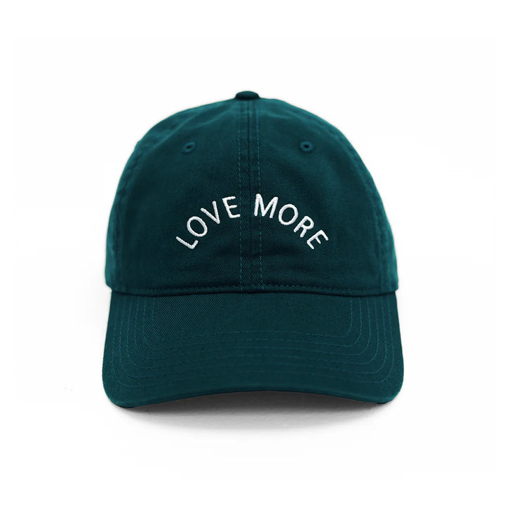 Kerri Rosenthal KR's Love More Baseball Hat in Emerald available at Barbara Katz