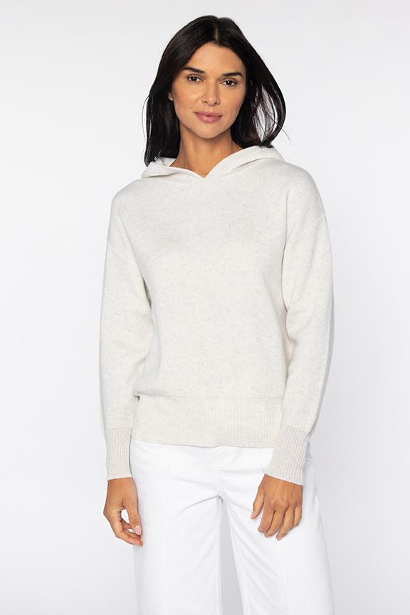 Kinross Cashmere Doubleknit Pullover Hoodie available at Barbara Katz