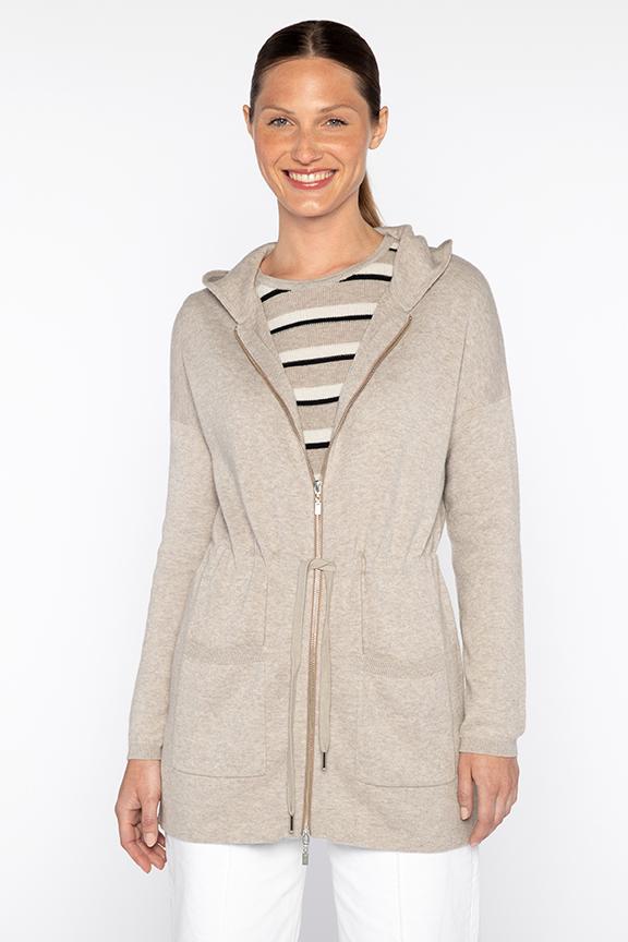 Kinross Doubleknit Anorak in Pebble available at Barbara Katz