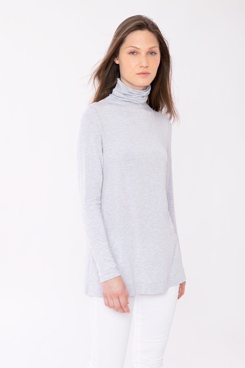 Kinross Bamboo Scrunch Neck Tunic available at Barbara Katz