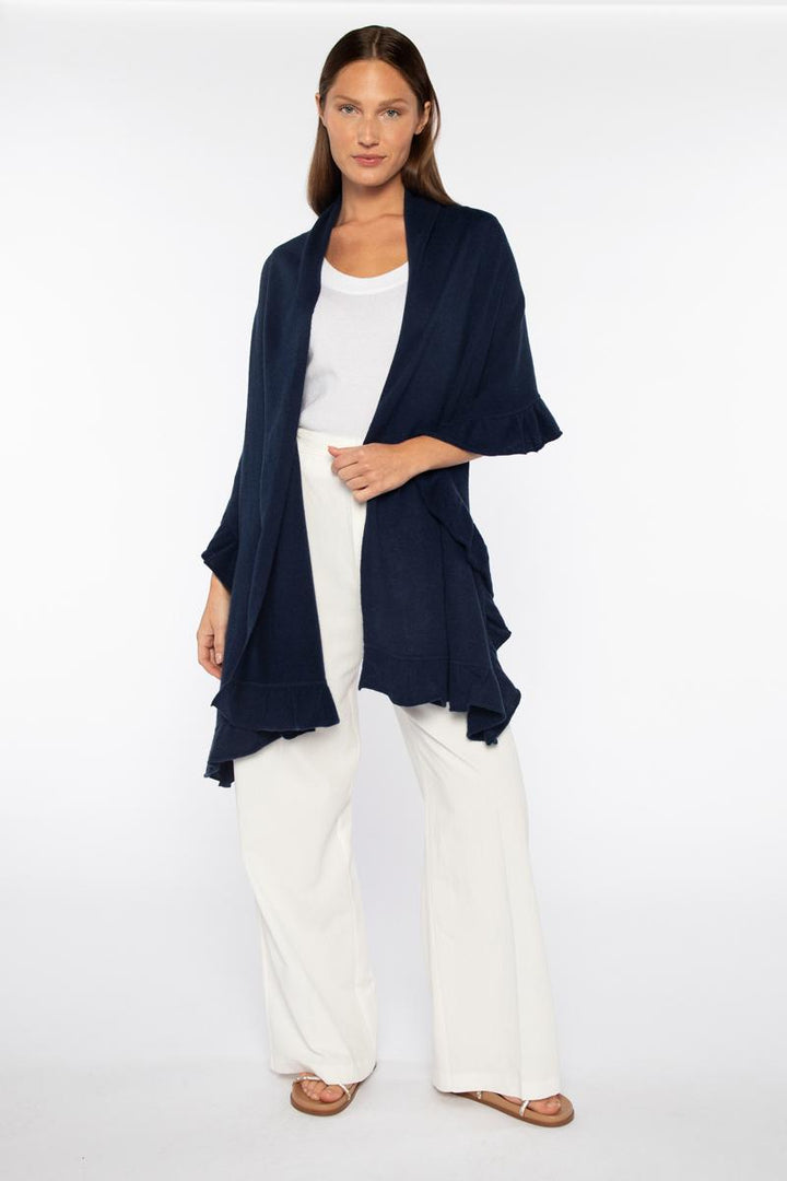 Barbara Katz Kinross Collection Ruffle Trim Wrap