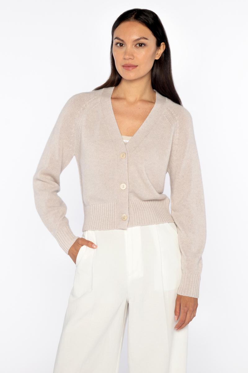 Barbara Katz Kinross Collection Short Button Vee Cardigan