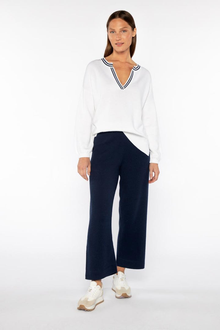 Barbara Katz Kinross Collection Gathered Sleeve Splitneck