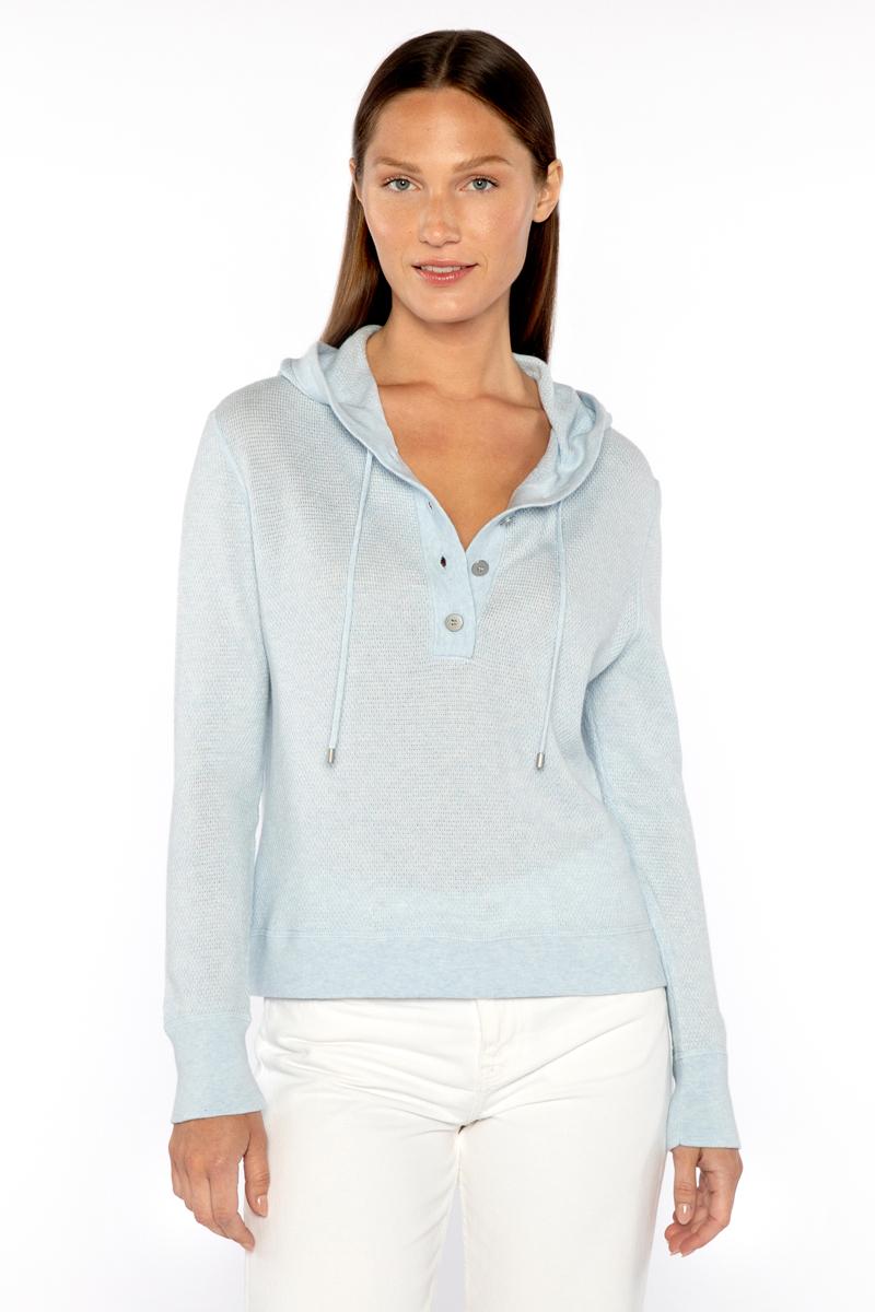 Barbara Katz Kinross Collection Textured Pullover Hoodie