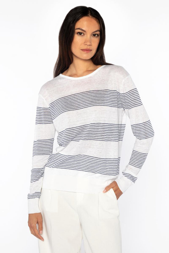 Barbara Katz Kinross Collection Micro Stripe Pullover