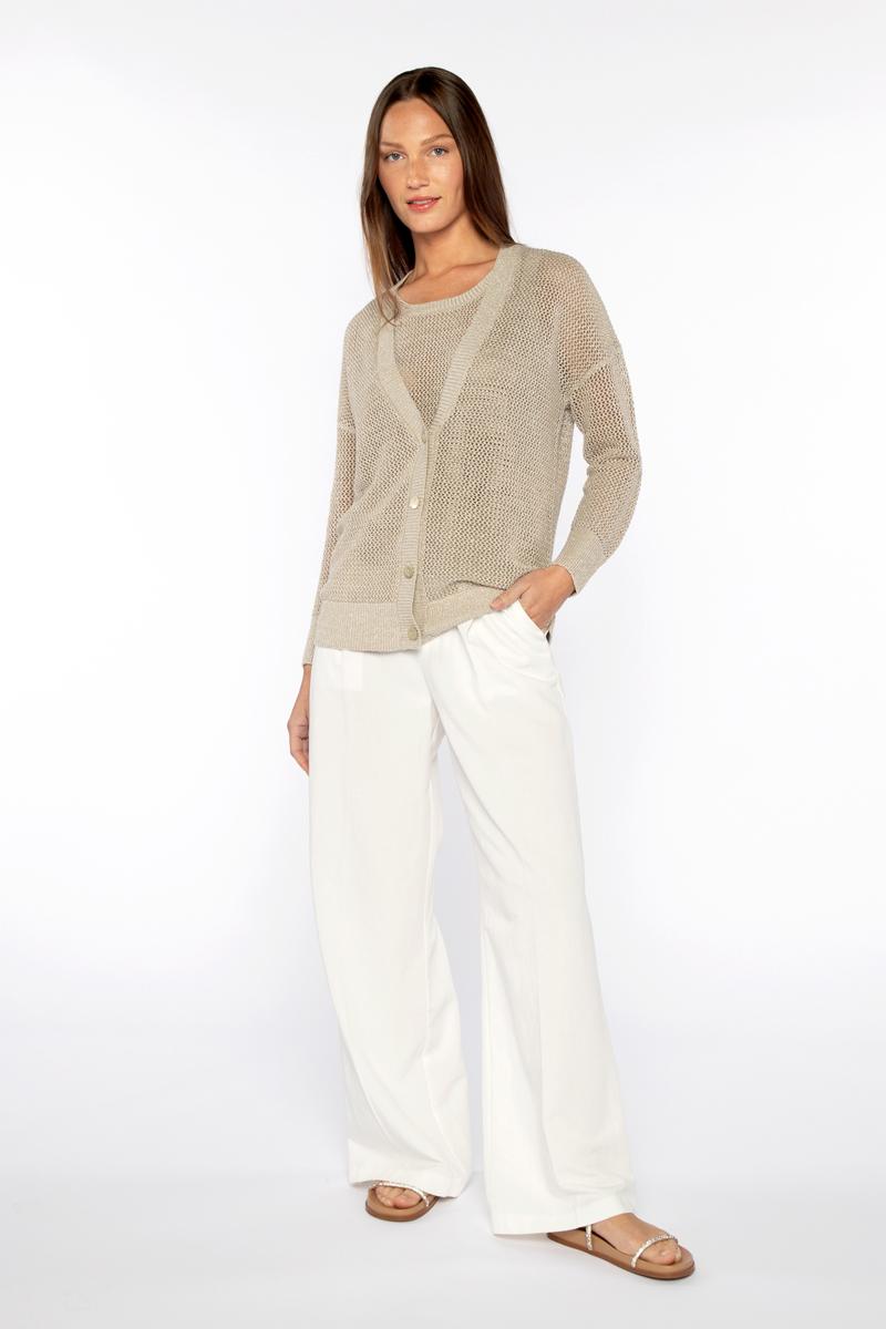 Barbara Katz Kinross Collection Lurex Mesh Cardigan