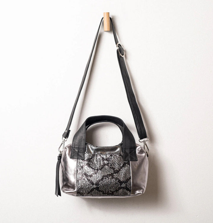 Daniella Lehavi Libi Small Satchel in Python Metallic available at Barbara Katz