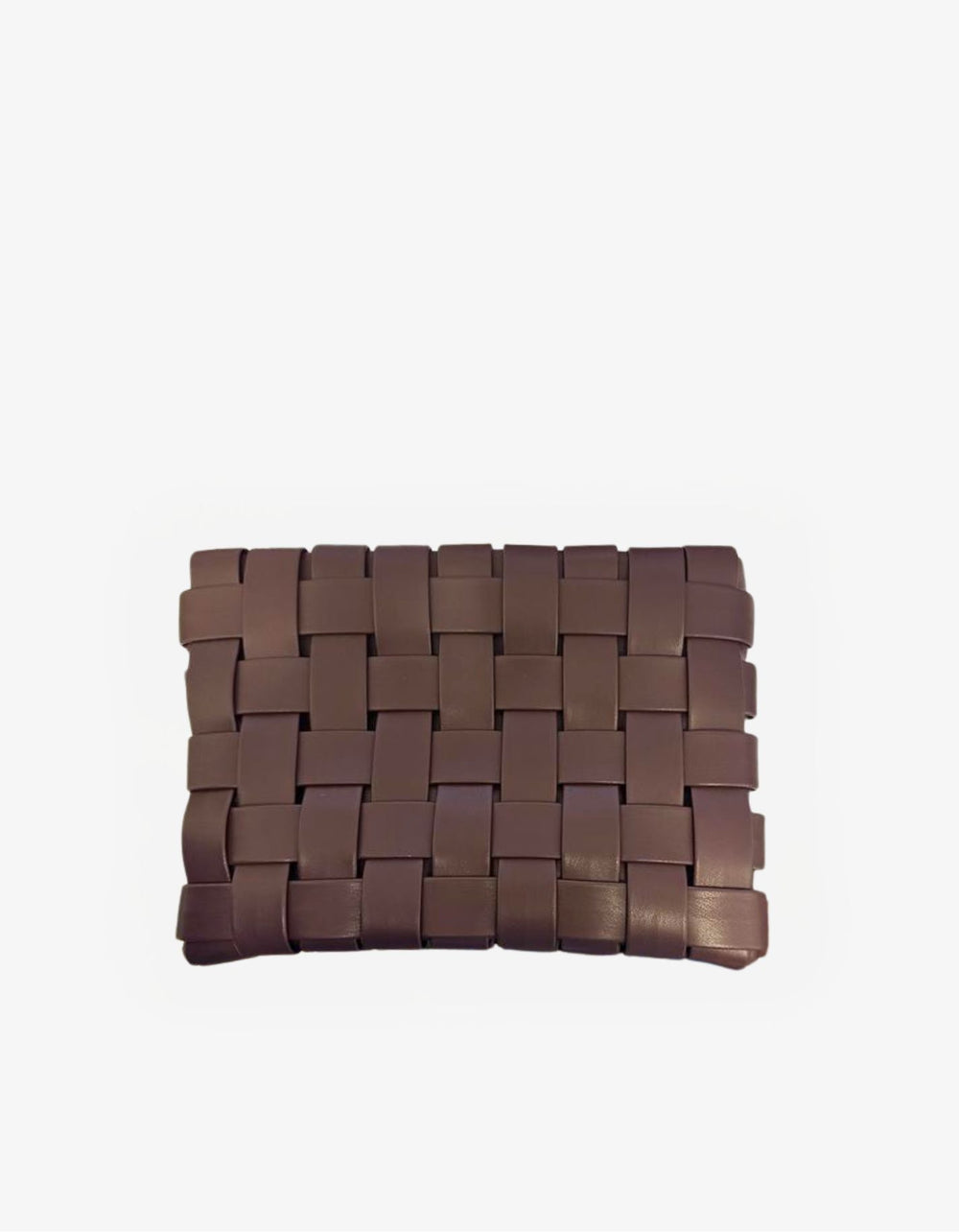 Remi/Reid Lindy Large Woven Clutch Bag in Espresso available at Barbara Katz