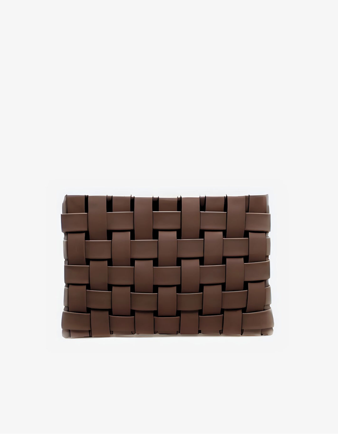 Remi/Reid Lindy Large Woven Clutch Bag in Espresso available at Barbara Katz