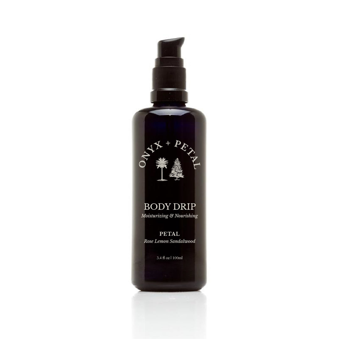 Onyx + Petal Petal Moisturizing & Nourishing Body Drip 3.4oz available at Barbara Katz