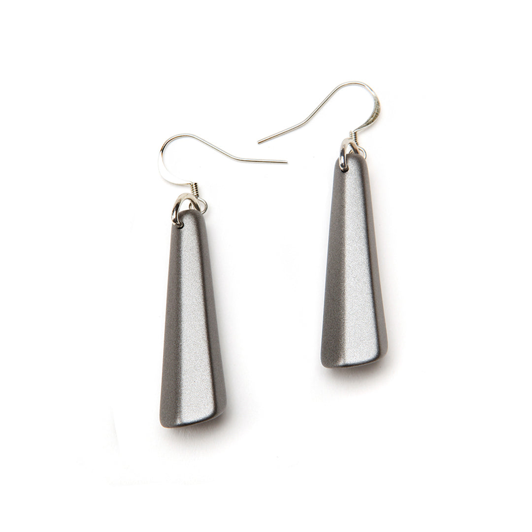 Pono Barile Drop Earring - Small Gunmetal