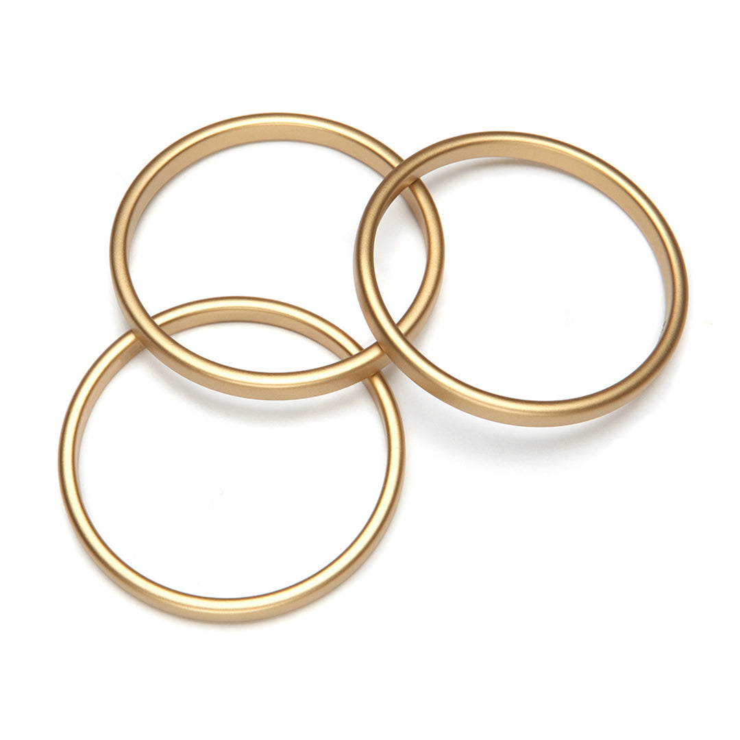 Pono Twiggy Barile Bangle Set of 3 Gold