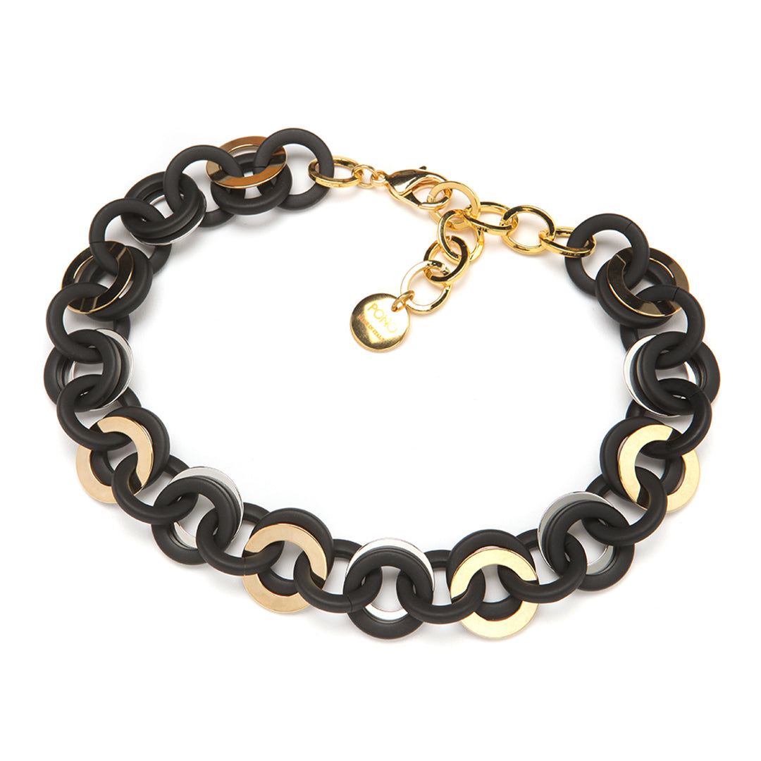 Pono Mini Sea Chain Necklace Matte Black