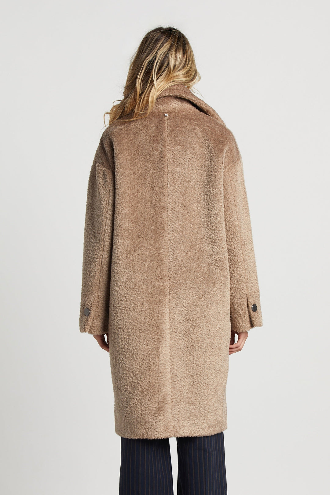 Adroit Atelier Polly Long Faux Fur Coat - Latte available at Barbara Katz