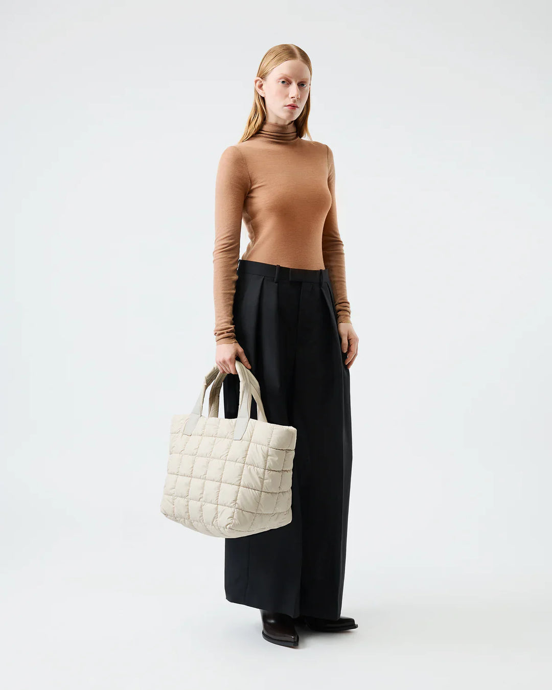 Vee Collective Porter Medium Quilted Tote Bag in Birch available at Barbara Katz