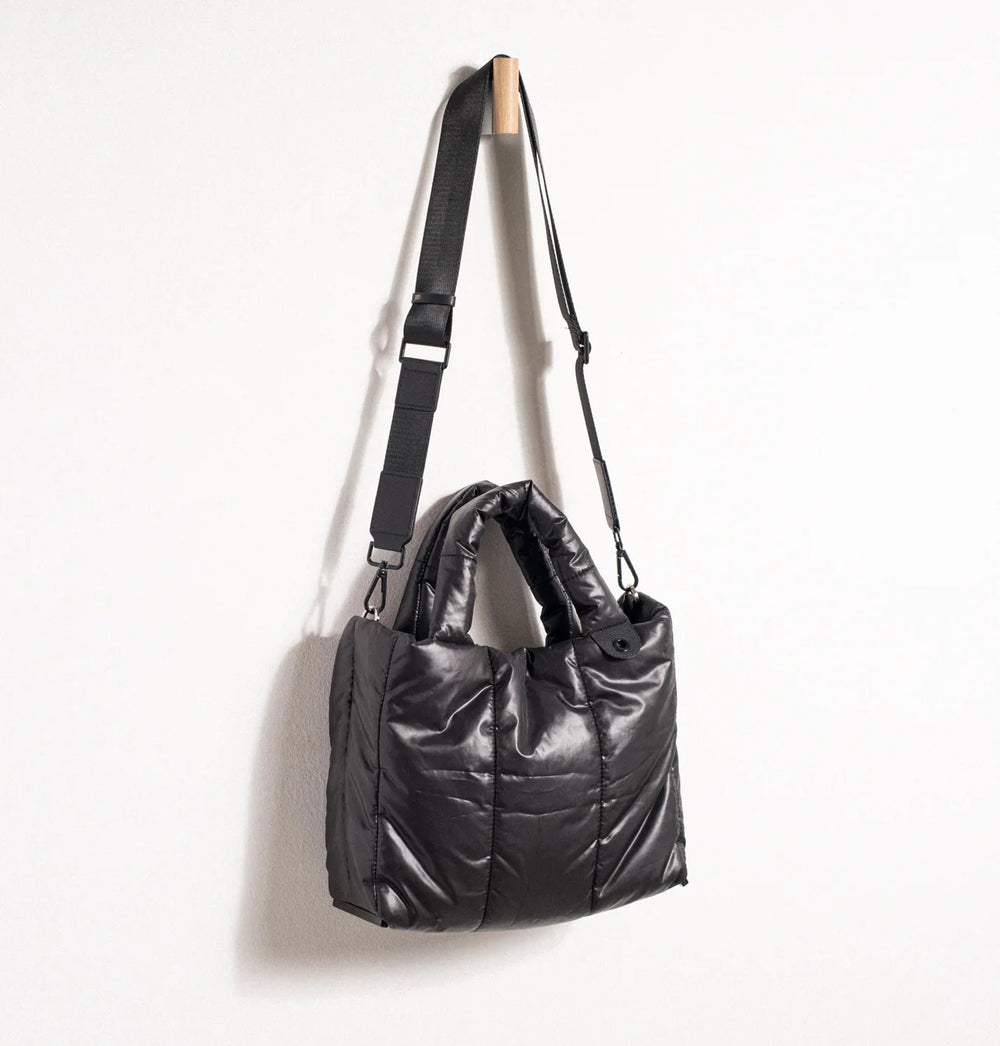 Unisex canvas tote bag with double handles Naural/Navy La Martina