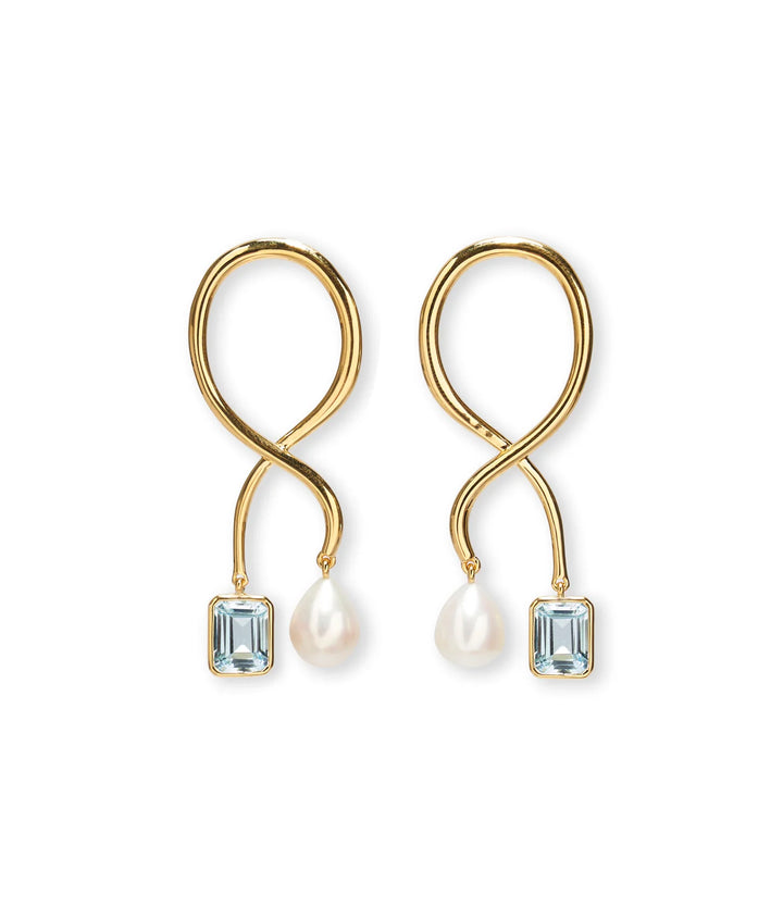 Lizzie Fortunato Etienne Earrings in Gold available at Barbara Katz