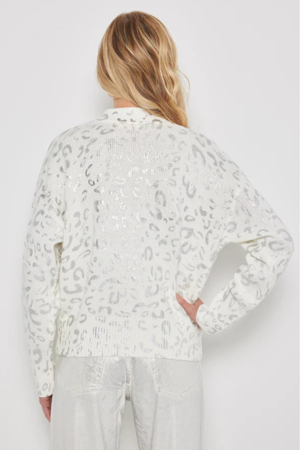 Lisa Todd Summer Shimmer Sweater in White available at Barbara Katz