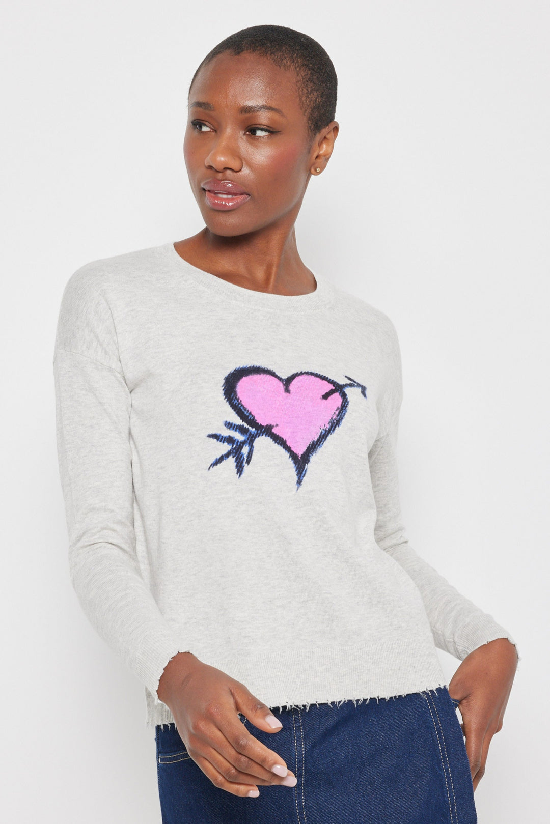 Lisa Todd Cupid's Beau Sweater in Grey Mist available at Barbara Katz