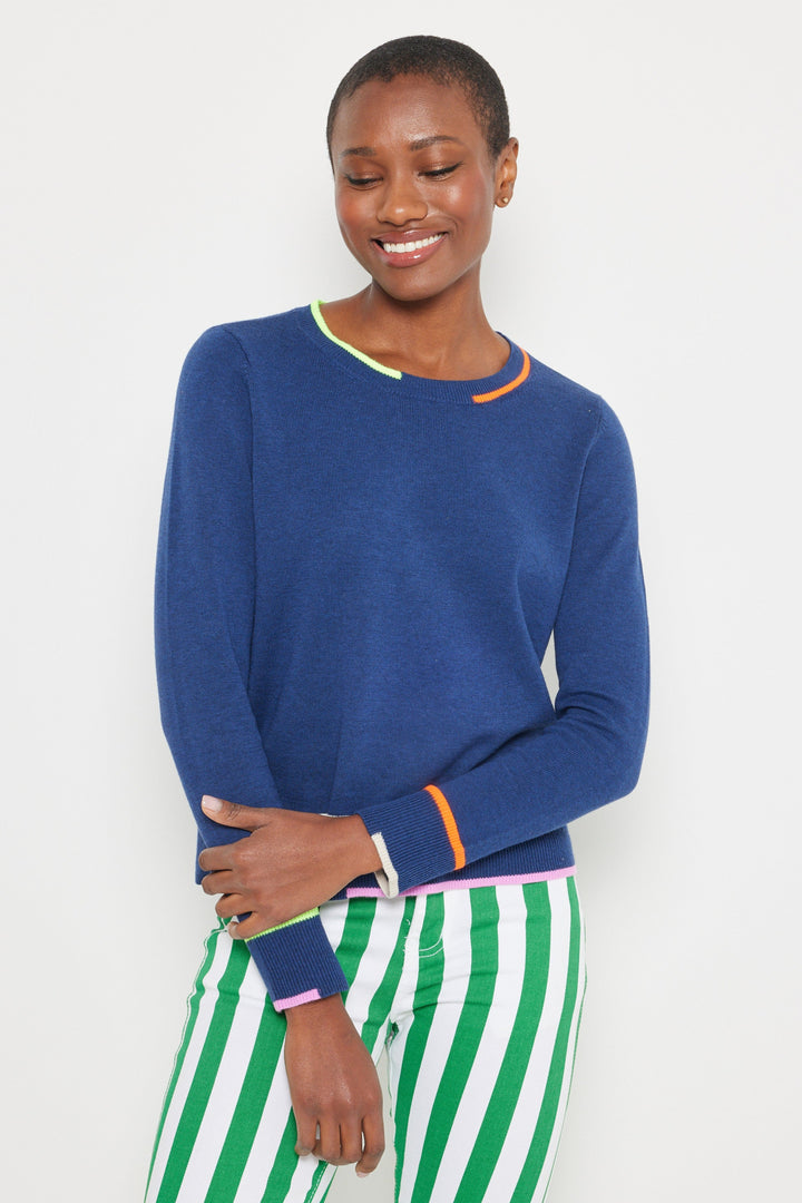 Lisa Todd In Line Sweater in Blue Galaxy available at Barbara Katz