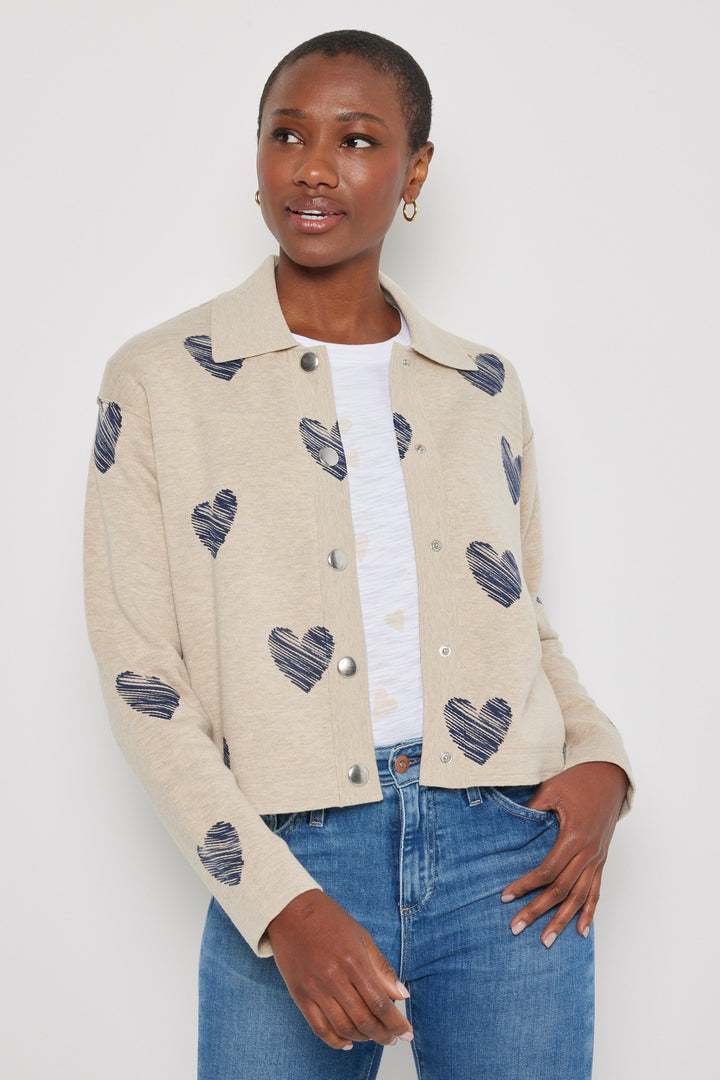 Lisa Todd Heart Flutter Jacket in Natural available at Barbara Katz