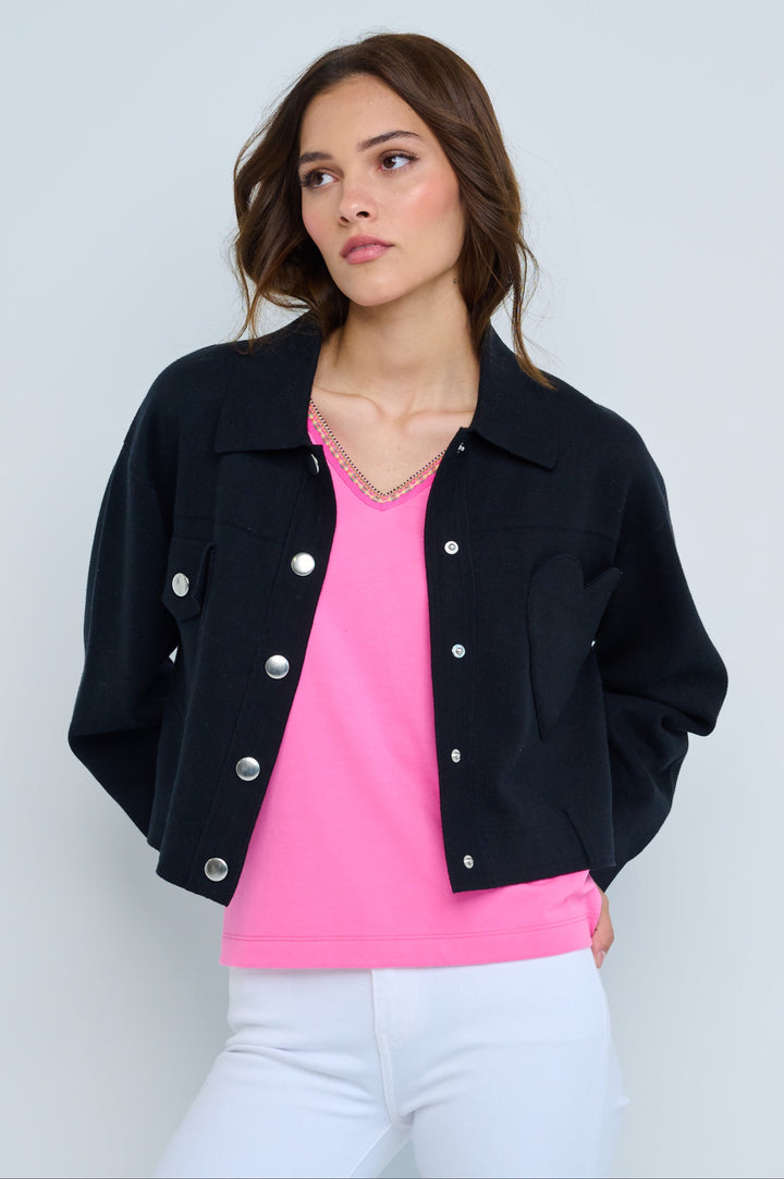 Lisa Todd Beat Goes On Jacket in Black available at Barbara Katz