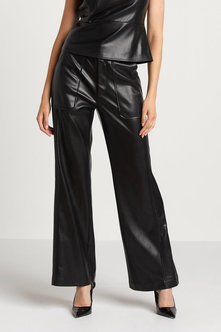 Adroit Atelier Spencer Vegan Leather Pants - Black