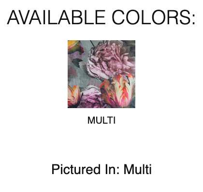 Kinross Cashmere Tulip Print Scarf colors