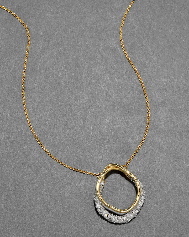 Alexis Bittar Solanales Gold Crystal Orbit Necklace available at Barbara Katz