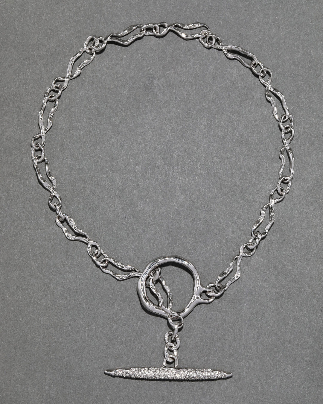  Alexis Bittar Solanales Silver Crystal Toggle Necklace available at Barbara Katz