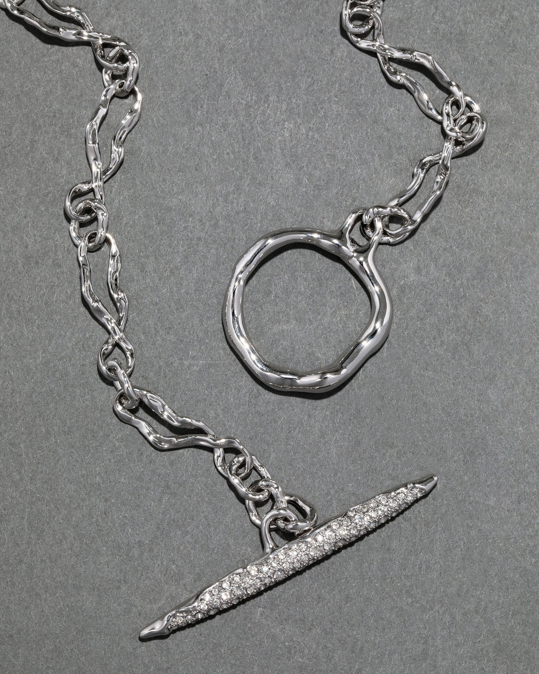  Alexis Bittar Solanales Silver Crystal Toggle Necklace available at Barbara Katz