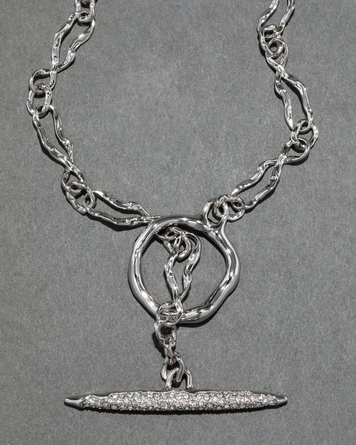  Alexis Bittar Solanales Silver Crystal Toggle Necklace available at Barbara Katz