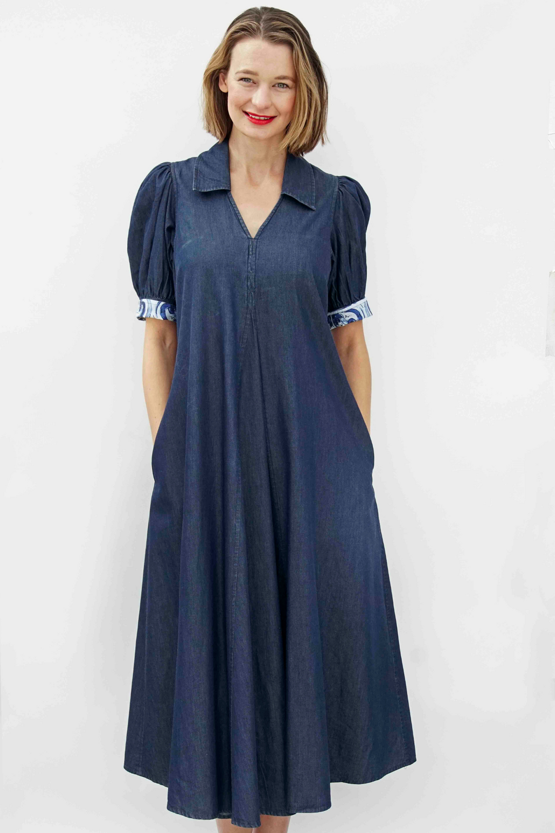 Dizzy-Lizzie Montauk Trapeze Denim Dress available at Barbara Katz