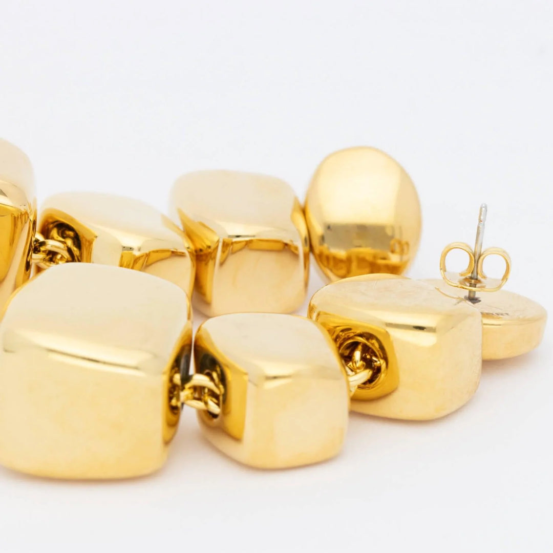 Vanessa Baroni Organic Shaped Earrings in Gold available at Barbara Katz