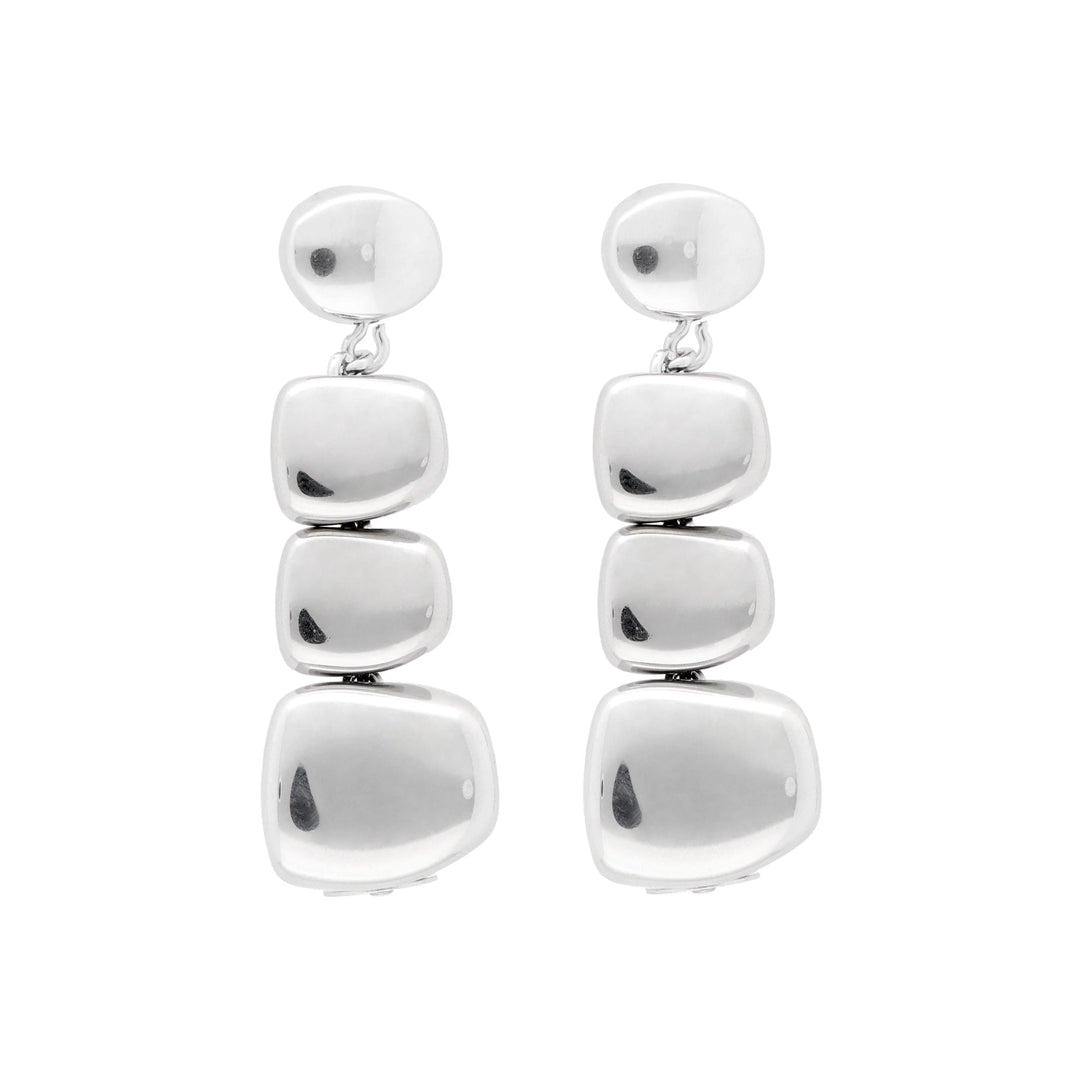 Vanessa Baroni Organic Shaped Earrings in Silver available at Barbara Katz